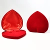 Heart-shaped velvet box, gold jewelry box, wedding and engagement celebration packaging gift box, pearl box details Picture