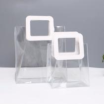 Factory Customized Laser Magic Color Gift Packaging Bag Blank Transparent PvE Handbag Plastic Packaging Bag Printed Logo