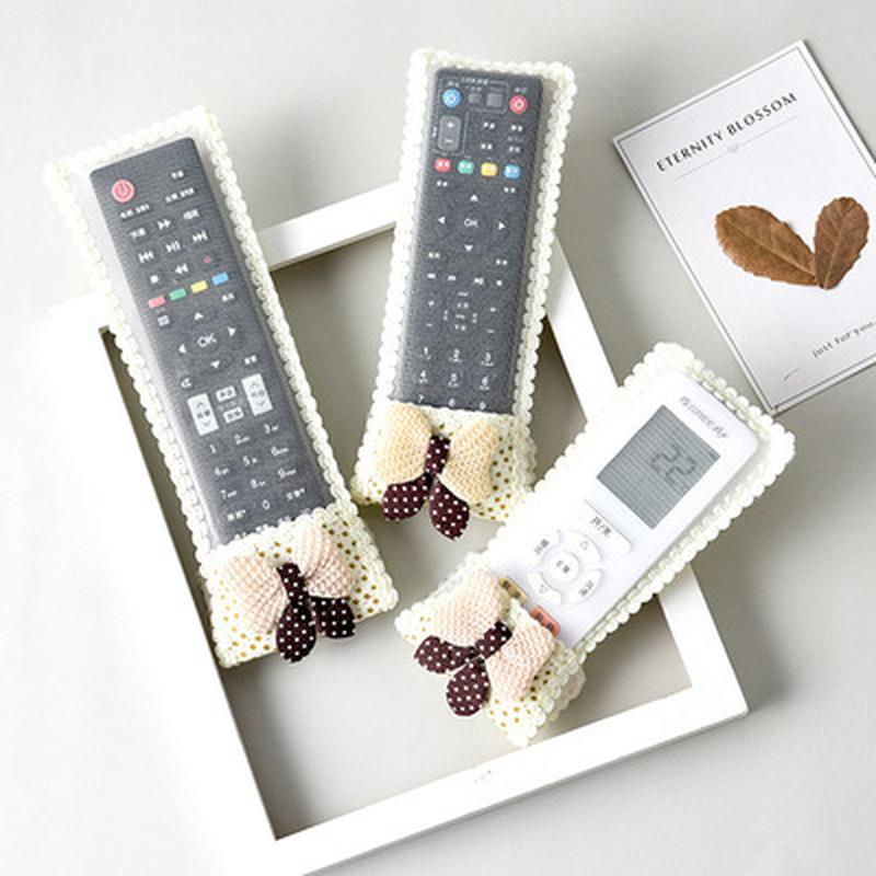 Cloth Cartoon Bear Remote Control Cover New Lace Remote Control Protective Cover Large, Medium and Small Size Optional