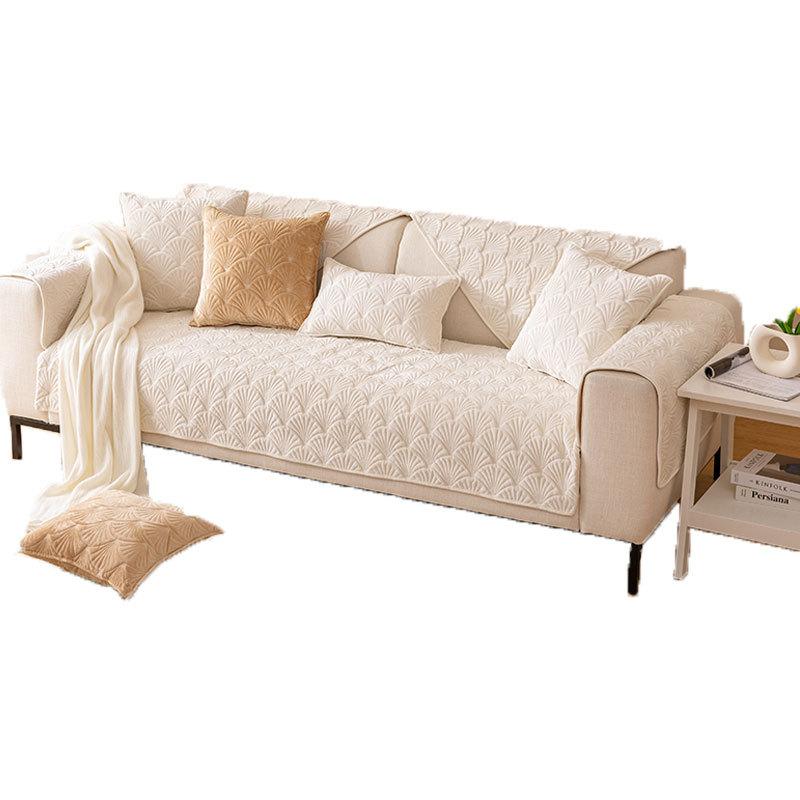 Nordic Simple Fashion Netherlands Velvet Sofa Cushion Thickened Cushion Four Seasons Universal Non-Slip Sofa Cover Backrest Towel Item Picture