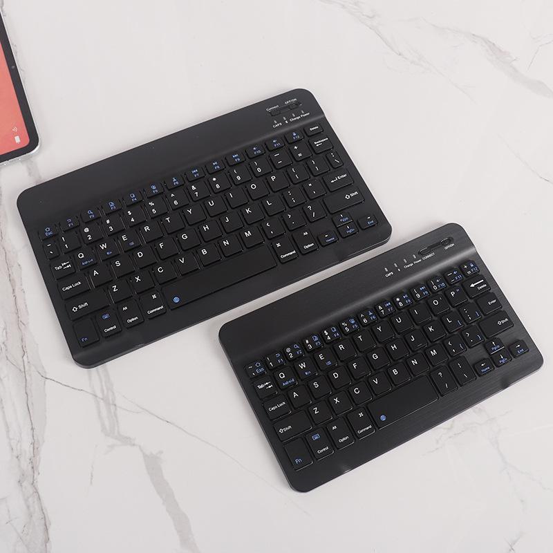 10-inch universal black and white bluetooth keyboard tablet pc keyboard bass scissor applicable three-system wireless keyboard details Picture