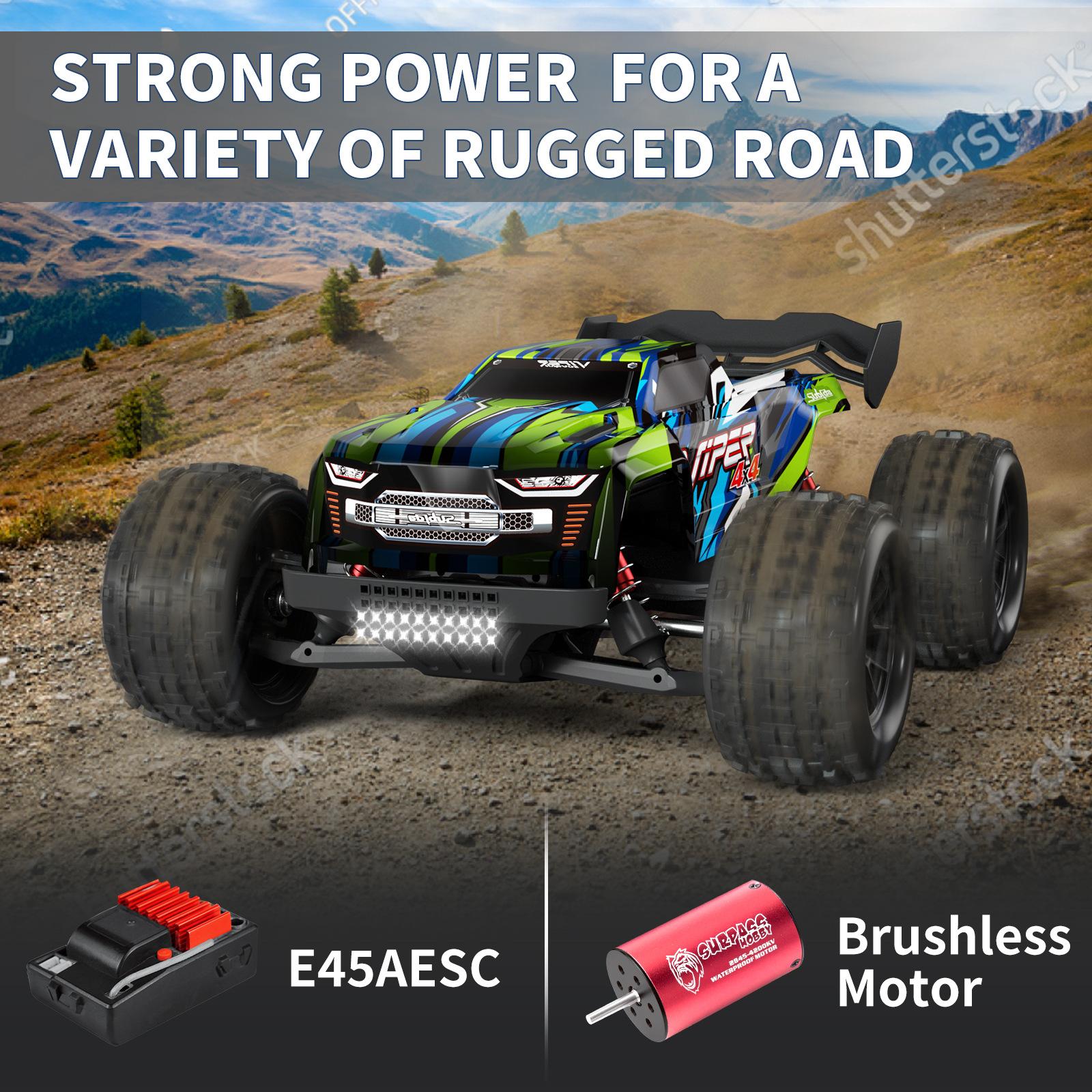 Cross-Border SBD 1:16 Four-Wheel Drive Brushless High-Speed Large-Foot off-Road Remote Control Car Full-Scale Electric Toy RC Car