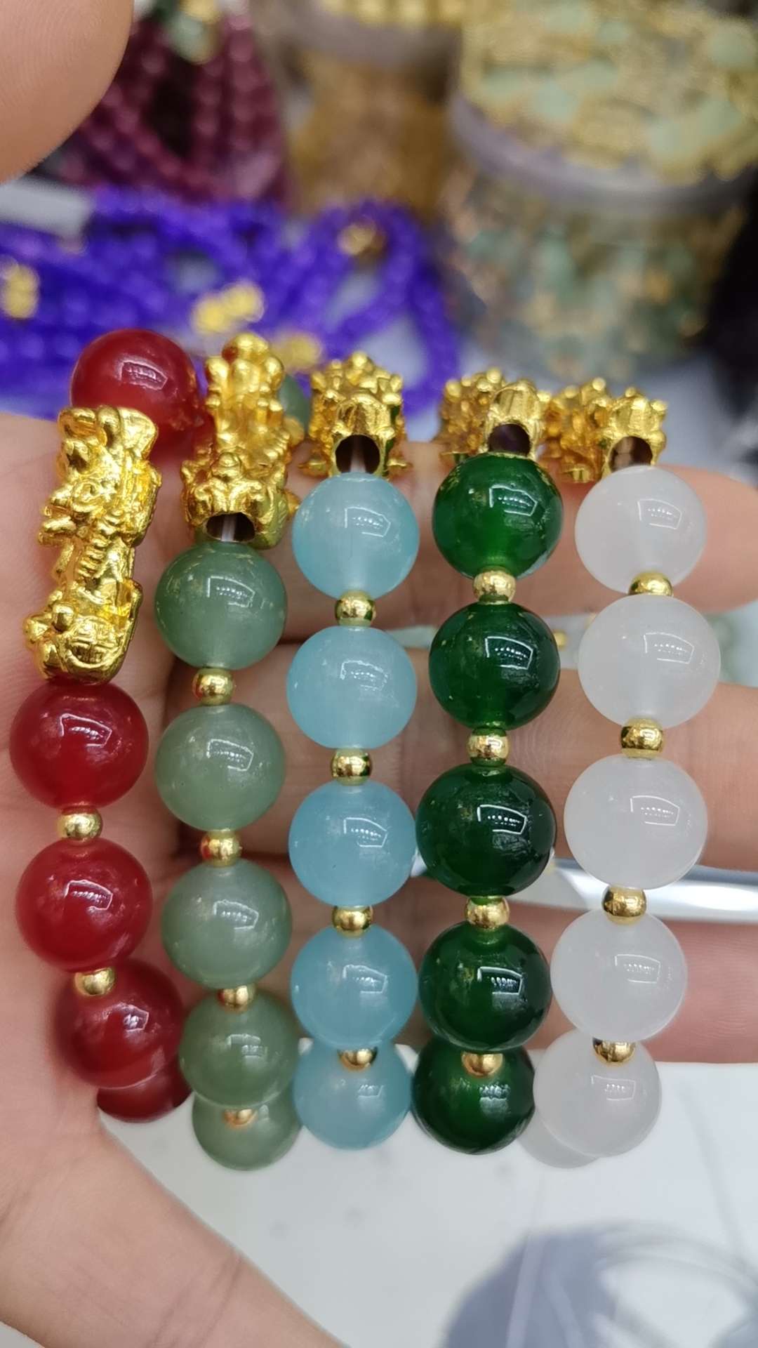金貔貅果冻手串 树脂珠项链 硅胶手环蜜蜡珠宝首饰定制 珍珠饰品精致手工制作时尚饰品详情图2
