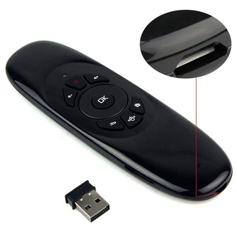 c120 backlit multi-voice flymouse keyboard remote control somatosensory gyroscope double-sided wireless mini keyboard i8 Item Picture