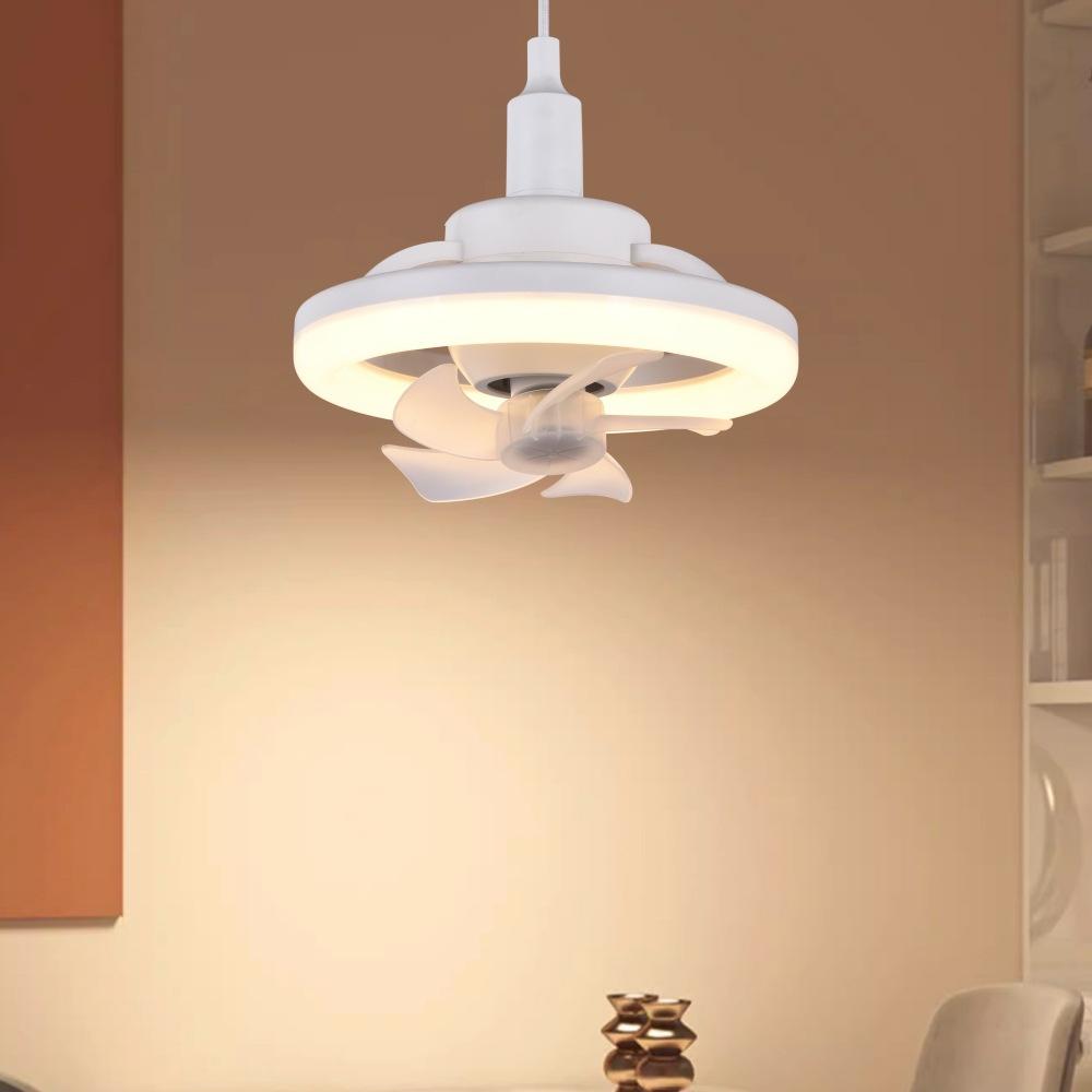 screw high-power super bright mute remote control dimming bedroom kitchen factory shaking head ceiling fan lights fan lamp Application Scenario
