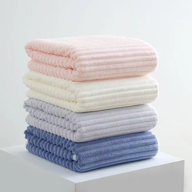 candy strip three-dimensional bath towel thickened adult bath towel coral fleece bath towel bath towel