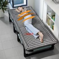 l dilly disposable faux leather folding bed single bed home office noon break bed simple and portable accompanying bed lunch