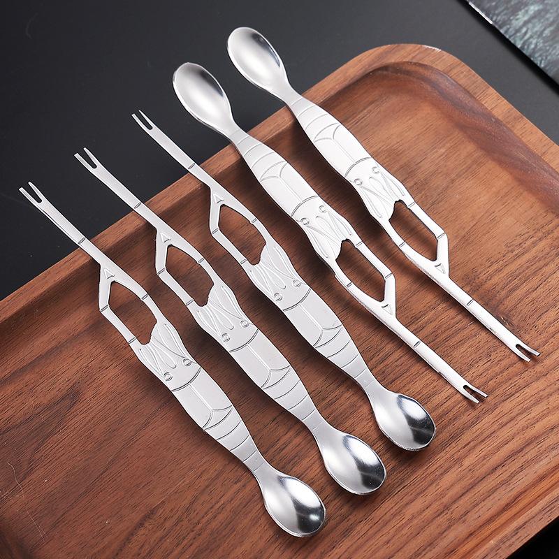 Customized Crab Needle Crab Eating Tools Stainless Steel Crab Eating Gadget Lobster Hairy Crab Seafood Meat Digging Fork Fruit Fork