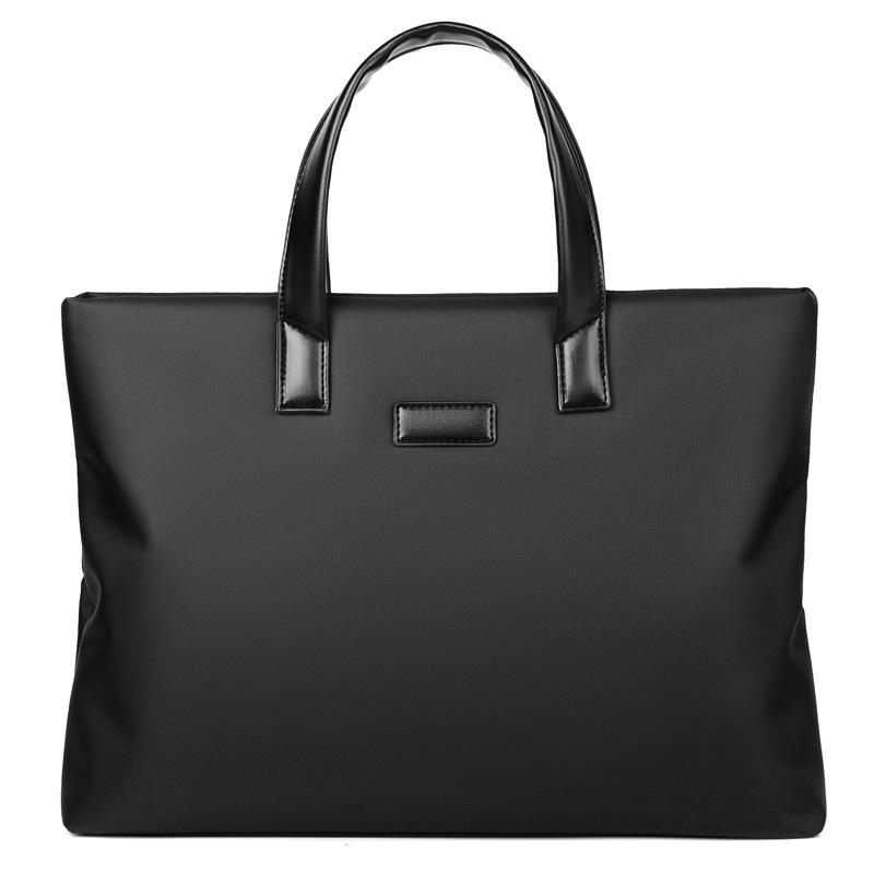 men's laptop bag printed logo business oxford cloth portable briefcase enterprise file bag 14-inch