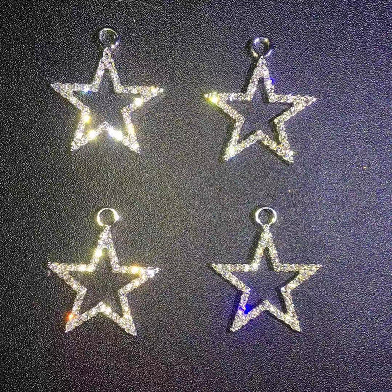 Five-pointed star earrings, pendant accessories, diy handcrafted earrings material package, jewelry accessories