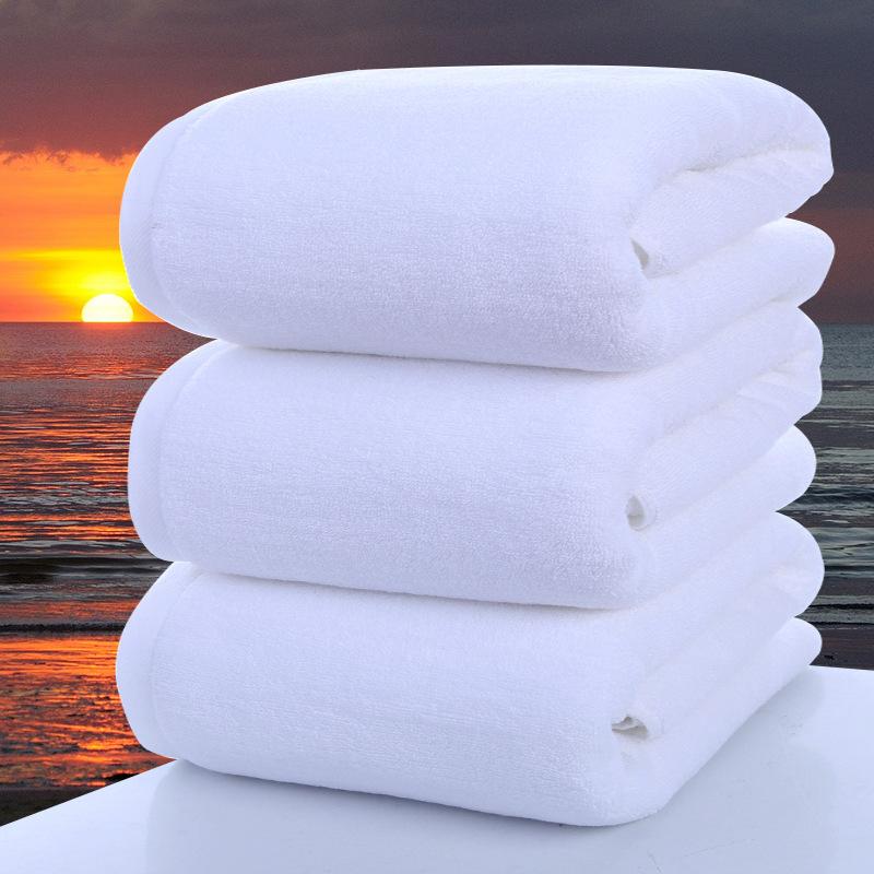 hotel bath towel cotton wholesale white hotel five-star beauty salon thickening large bath towel bath cotton white bath towel