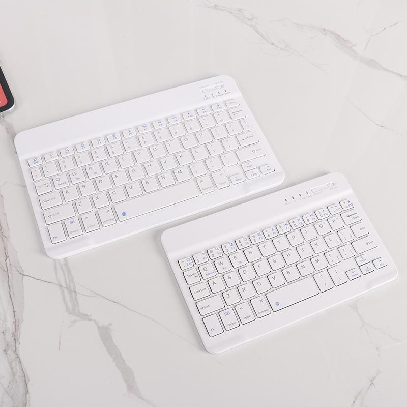 10-inch universal black and white bluetooth keyboard tablet pc keyboard bass scissor applicable three-system wireless keyboard Specification drawing