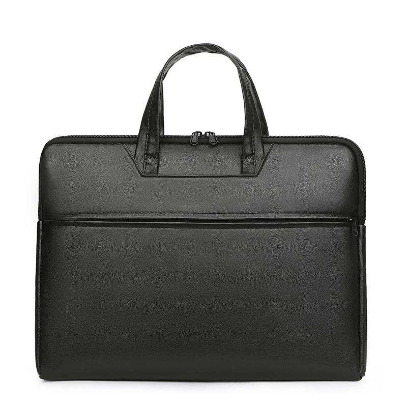 Quality Men's Bag Laptop Bag Pu Men's Fashion File Bag Large Capacity Handbag One Piece Dropshipping