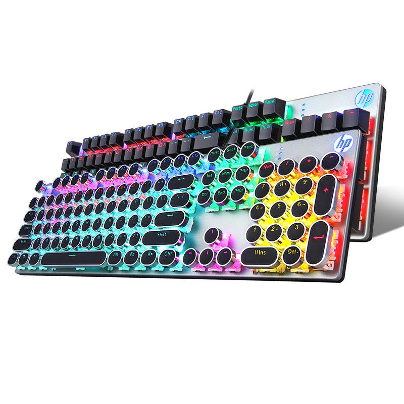 hp hp gk400y punk retro mechanical game internet cafe office black axis green axis alternate action or ergonamic red axis keyboard wholesale Item Picture