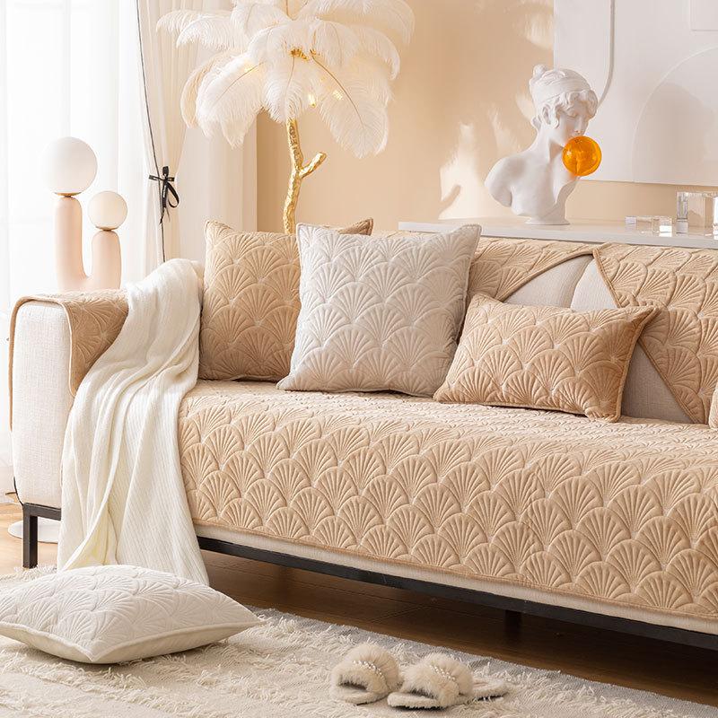 Nordic Simple Fashion Netherlands Velvet Sofa Cushion Thickened Cushion Four Seasons Universal Non-Slip Sofa Cover Backrest Towel Specification drawing