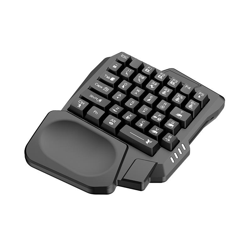 factory wholesale single-hand mechanical keyboard throne playerunknown's battlegrounds mobile game computer illuminant keyboard pubg mobile pattern Item Picture