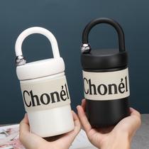 classic style vacuum cup good-looking girls light luxury water cup 316 stainless steel coffee cup lock-shaped sealed tumbler