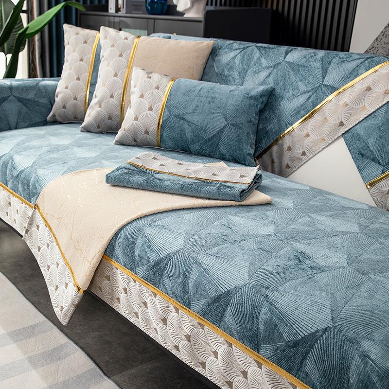 Chenille Sofa Cushion Four Seasons Universal Non-Slip Seat Cushions Light Luxury Advanced Simple Modern Sofa Cover Cover Cloth full figure