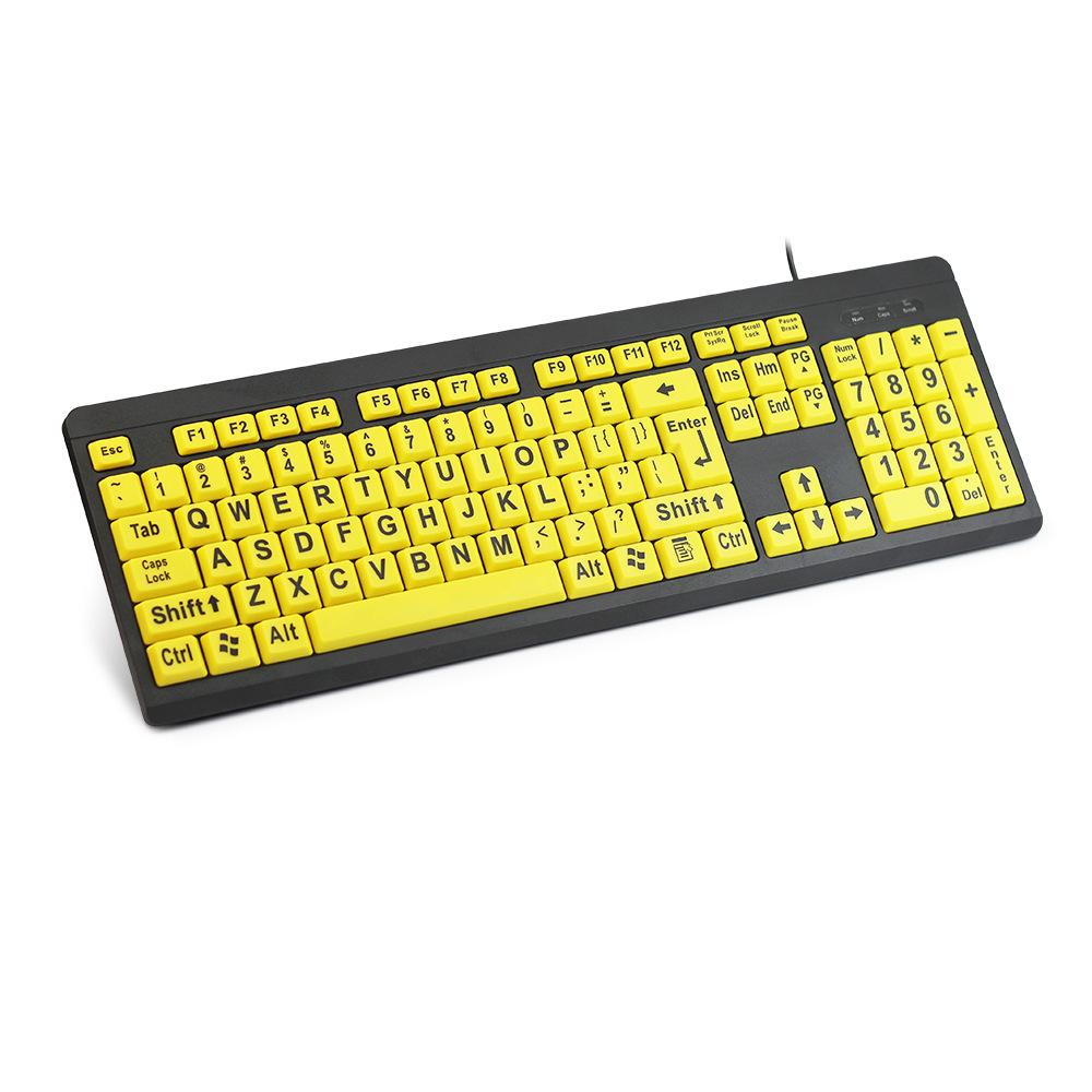 foreign trade desktop and notebook computer t801 wired keyboard usb large font bold student elderly keyboard Specification drawing