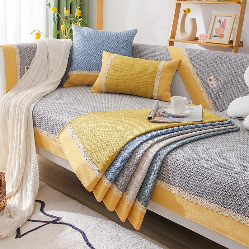 Cotton Linen Sofa Cushion Four Seasons Universal Non-Slip Seat Cushions New Simple Modern Leather Sofa Cover Cover Cloth Specification drawing