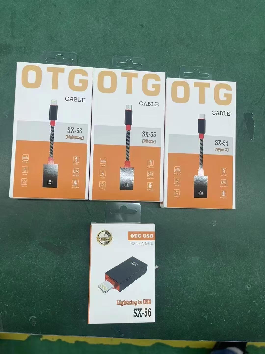 安卓/Type C/8pin OTG转接线支持手机电脑读取U盘鼠标键盘OTG线头