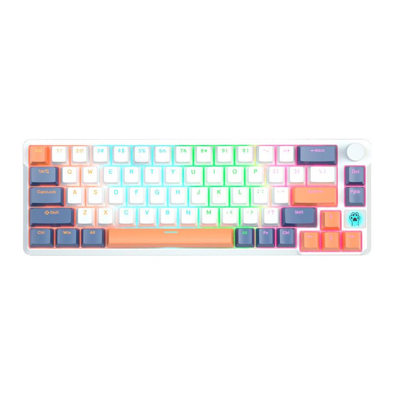 68 key mechanical keyboard small portable green red alternate action or ergonamic hot plug wired computer laptop office gaming electronic sports Item Picture