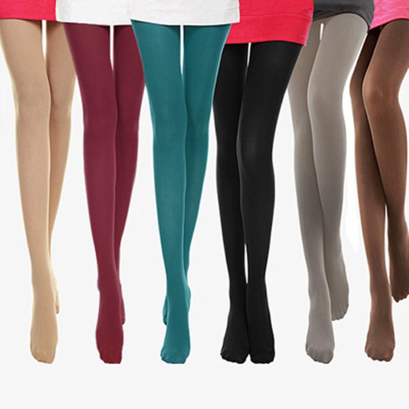 velvet pantyhose candy-colored non-transparent meat socks with pedal stall non-silk stockings full figure