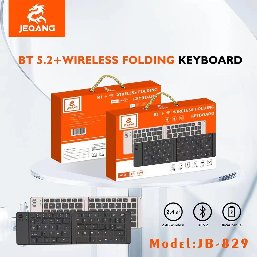 Wireless Bluetooth Ultra-Thin Foldable Keyboard Support Mobile Phone Tablet Notebook Three Devices Rechargeable Foldable Application Scenario