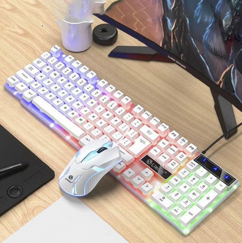li magnesium gtx300 key mouse suit wired usb gaming mouse keyboard internet bar luminous kit peripheral wholesale details Picture