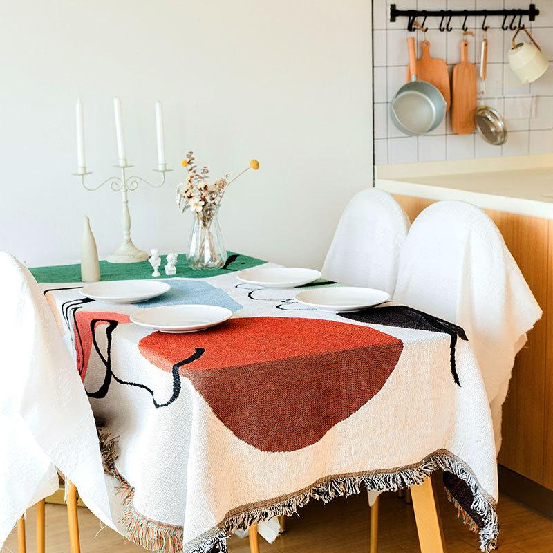 Colorful Stone Color Matching Sofa Cover Towel Sofa Cover Sofa Cushion Blanket Big Dot Decoration Outdoor Camping Chenille details Picture