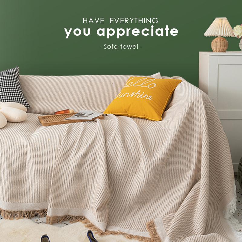 ins style universal sofa towel sofa cover cover towel cotton yarn sofa cover cloth all-inclusive full covered sofa cover blanket full figure