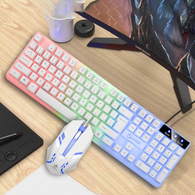 limagnesium gtx350 illuminant keyboard mouse suit suspension keyboard mechanical feeling gaming mouse for e-sports keyboard cover