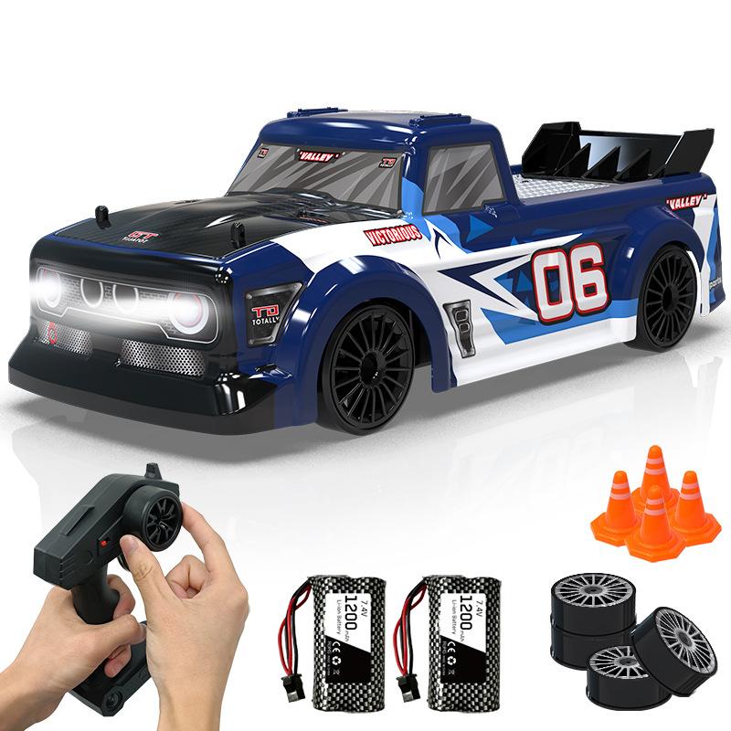 cross-border 1:14 high-speed remote control car with led light remote control drift car electric four-wheel drive pickup racing car