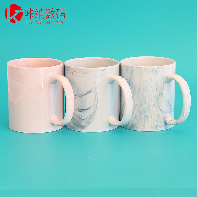 creative marble texture ceramic mug wedding gift printable logo nordic simple coffee cup in stock