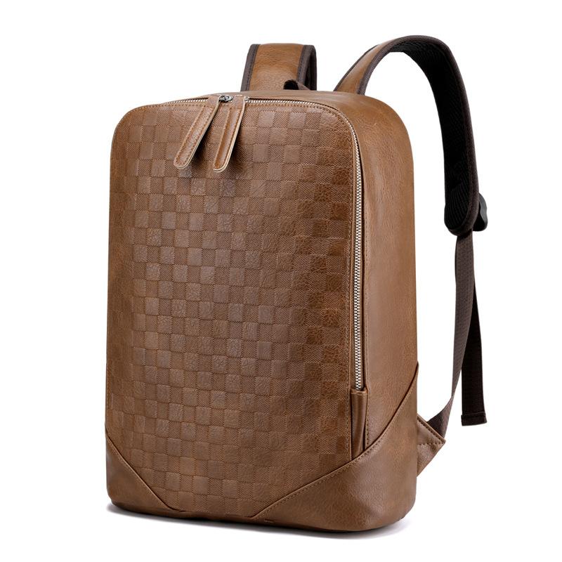 Quality Men's Bag New Backpack Casual Men Computer Bag Backpack Business Trip Pu Travel Backpack Men One Piece Dropshipping