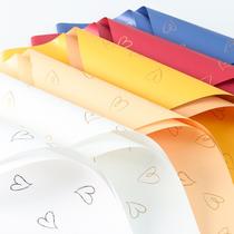flowers wrapping paper yiwu factory wholesale rose bouquet dacal paper double color ouya paper sweetheart waterproof paper