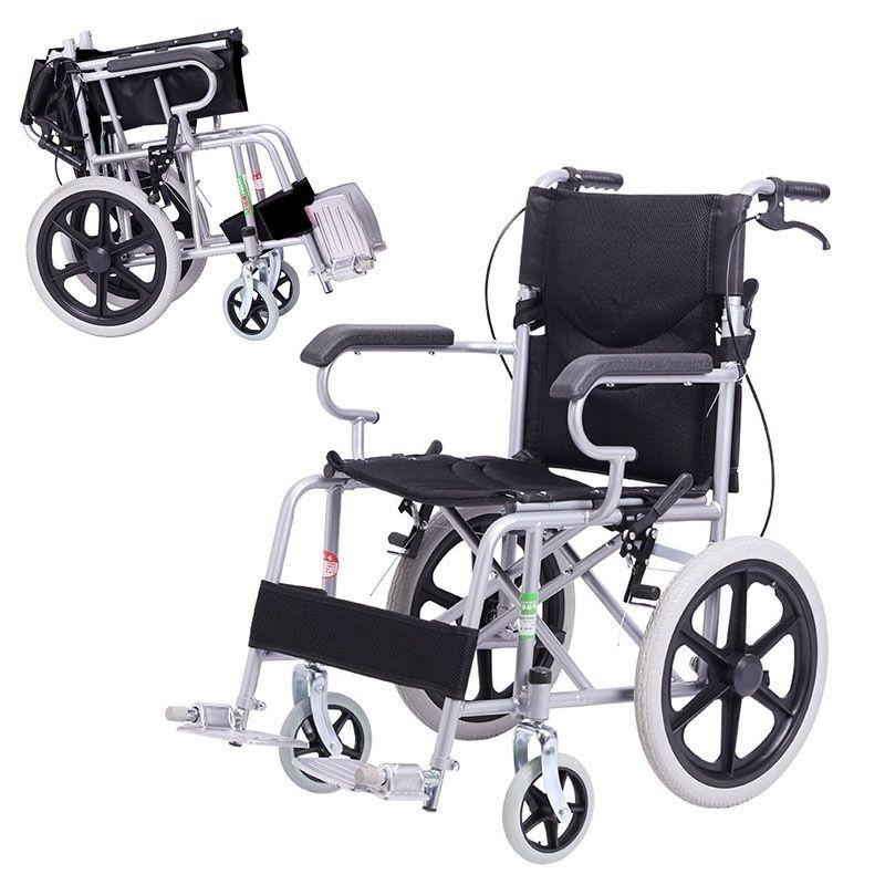 wheelchair folding lightweight elderly wheelchair children manual portable wheelchair inflatable-free small wheelchair solid tire