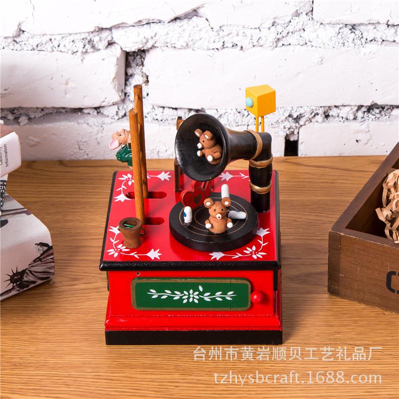 christmas gift scene decorative crafts decoration clockwork music box music bell music box