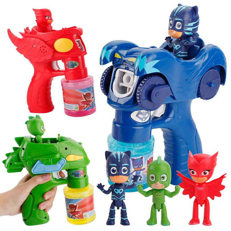 Meiqijia Pajamas Little Hero Automatic Bubble Gun with Light Music Bubble Gun Toys Children's Bubble Toys