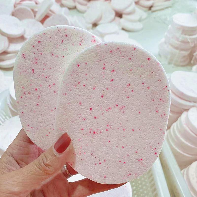 natural plant particles facial cleaning puff plus-sized thickened cleaning sponge face washing bath sponge baby lanyard