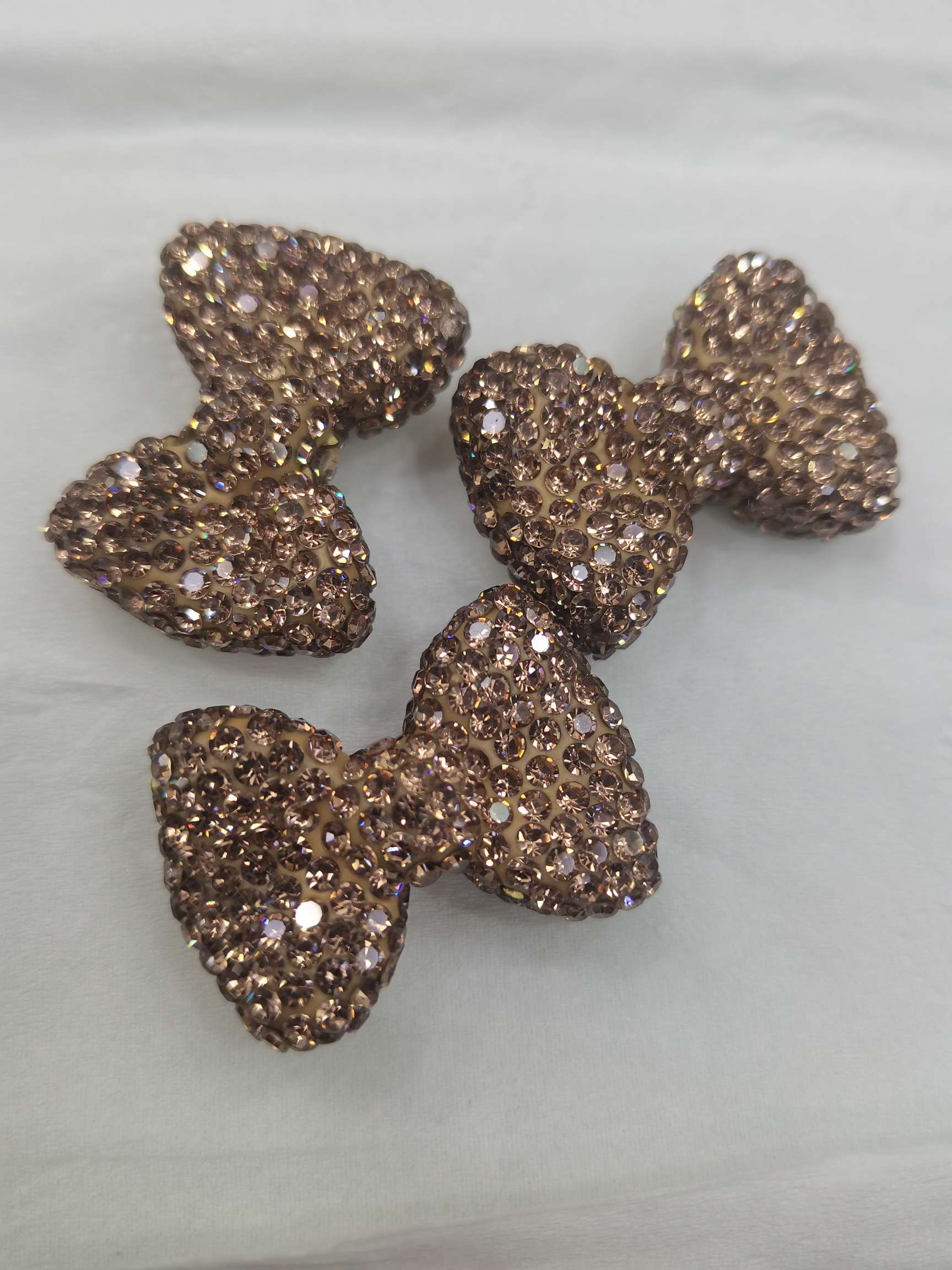 Crystal yellow bow tie soft clay rhinestone jewelry accessories Specification image
