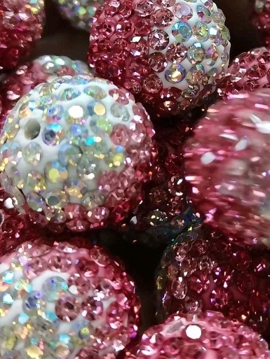 16N rose red light pink AB water diamond gradient color ball jewelry accessory Application Scenario