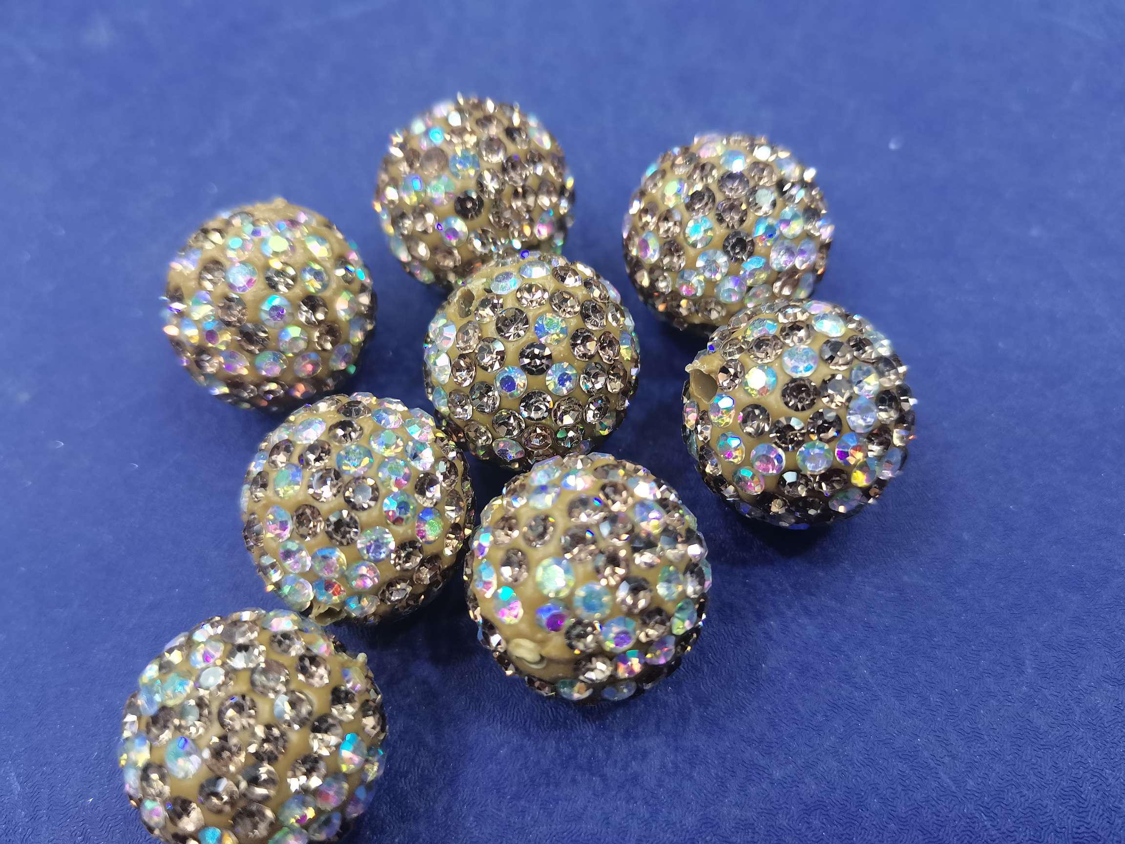 16N crystal yellow soft ceramic ball jewelry accessories detail image 5
