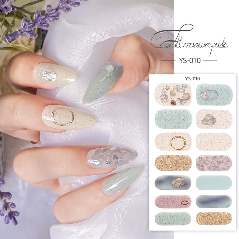 2024 new internet celebrity nail stickers nail applique nail sticker japanese cute fresh flowers nail stickers paper full stickers