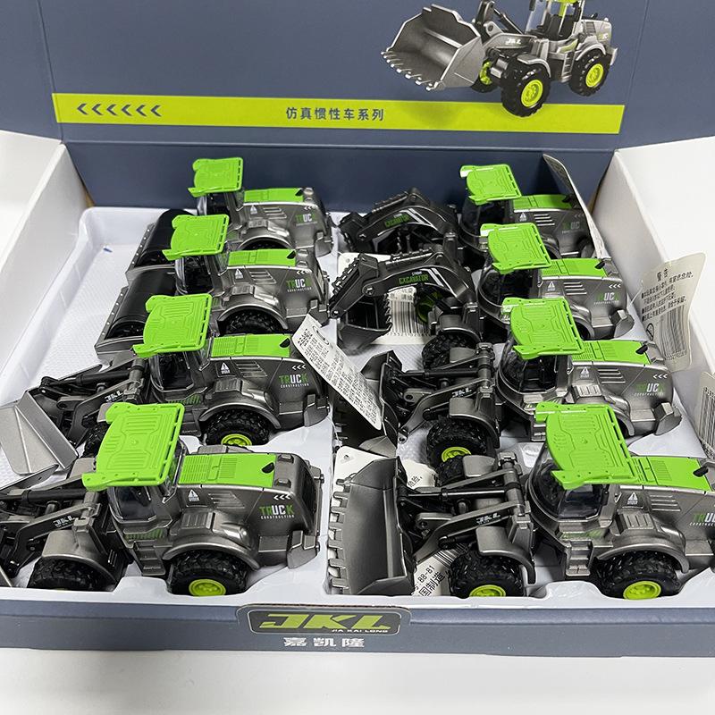 inertia sliding toy car engineering car excavator bulldozer road pressing car suit car box stall children's toy