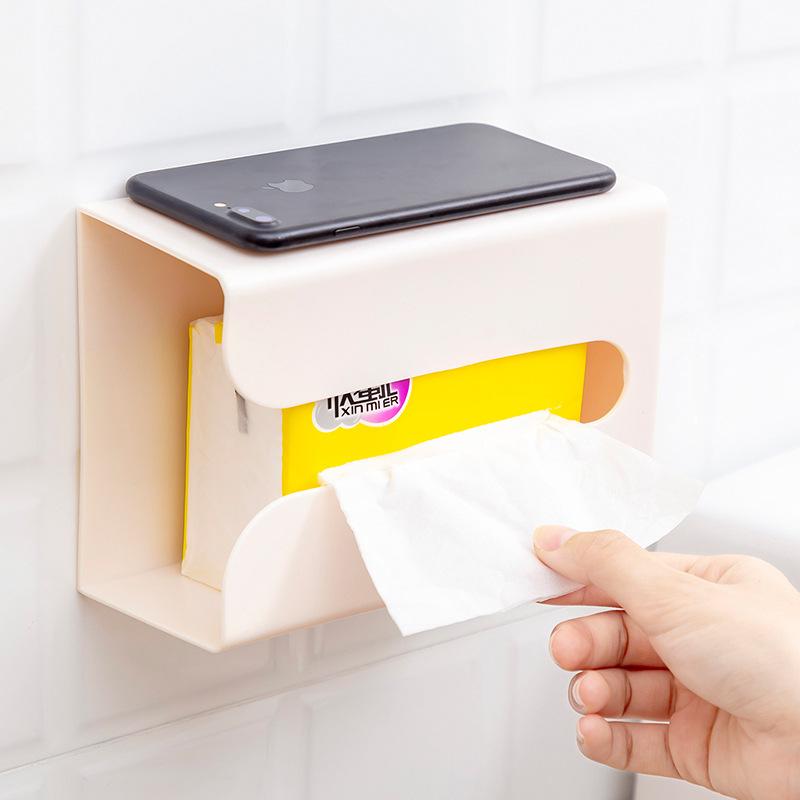 toilet tissue box toilet toilet paper storage rack toilet paper tissue paper roll paper punch-free waterproof wall hanging