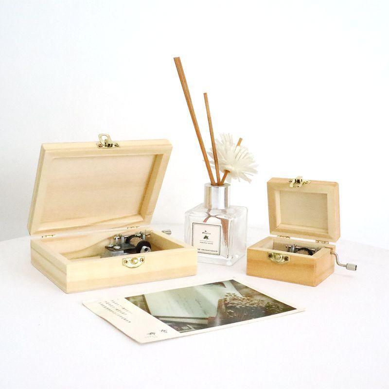 Transparent DIY Music Box Hand-Cranked Wooden Music Box Student Gift Creative Gift Birthday Gift Wholesale