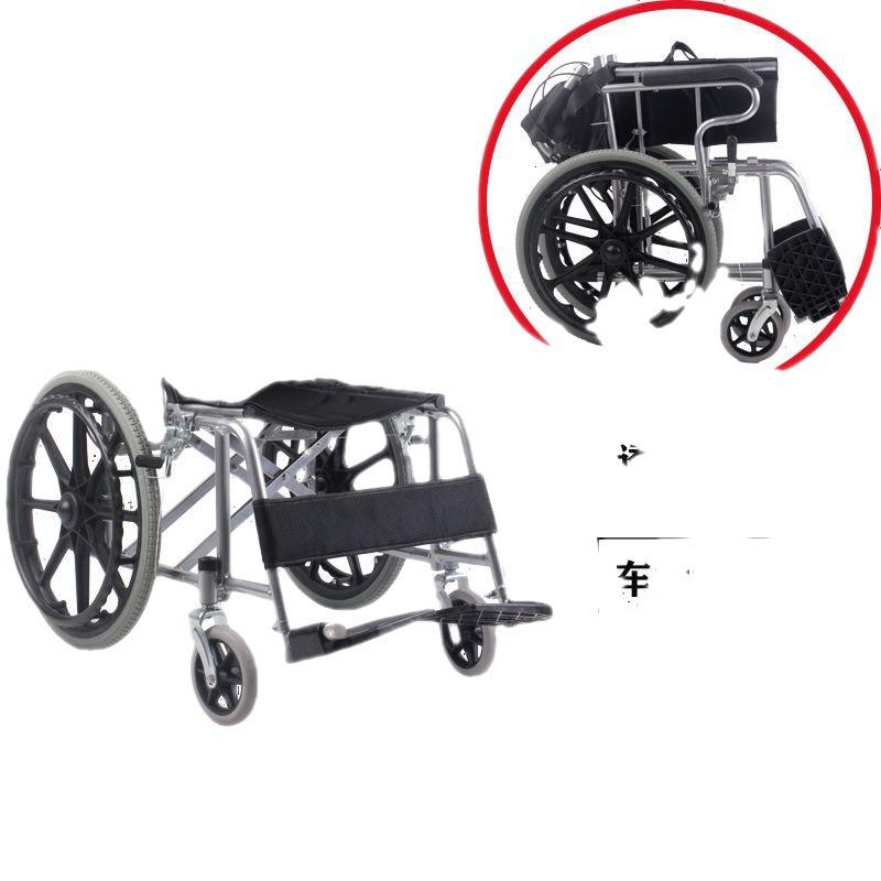 folding wheelchair for the elderly lightweight portable travel ultra-light manual trolley for the elderly disabled scooter wholesale
