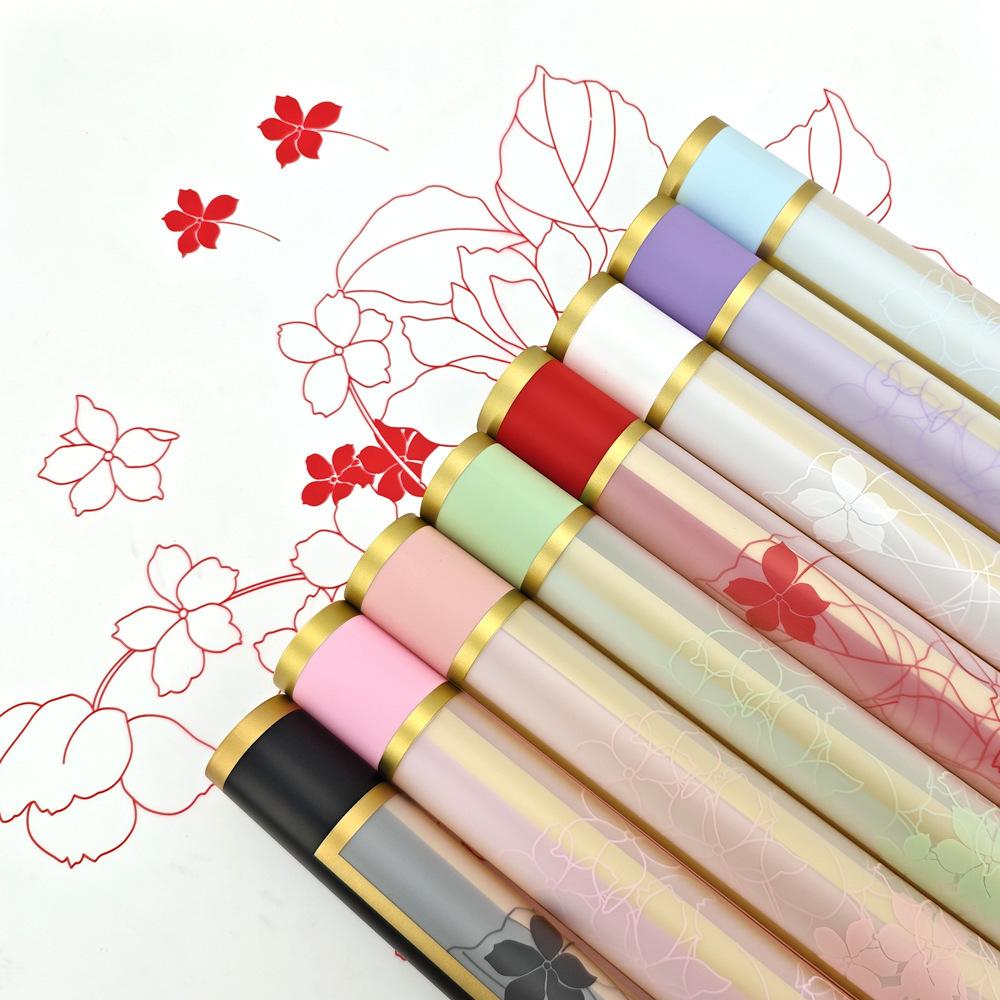 rose space phnom penh jelly mask wrapping paper waterproof flowers wrapping paper gift pack stained paper factory wholesale