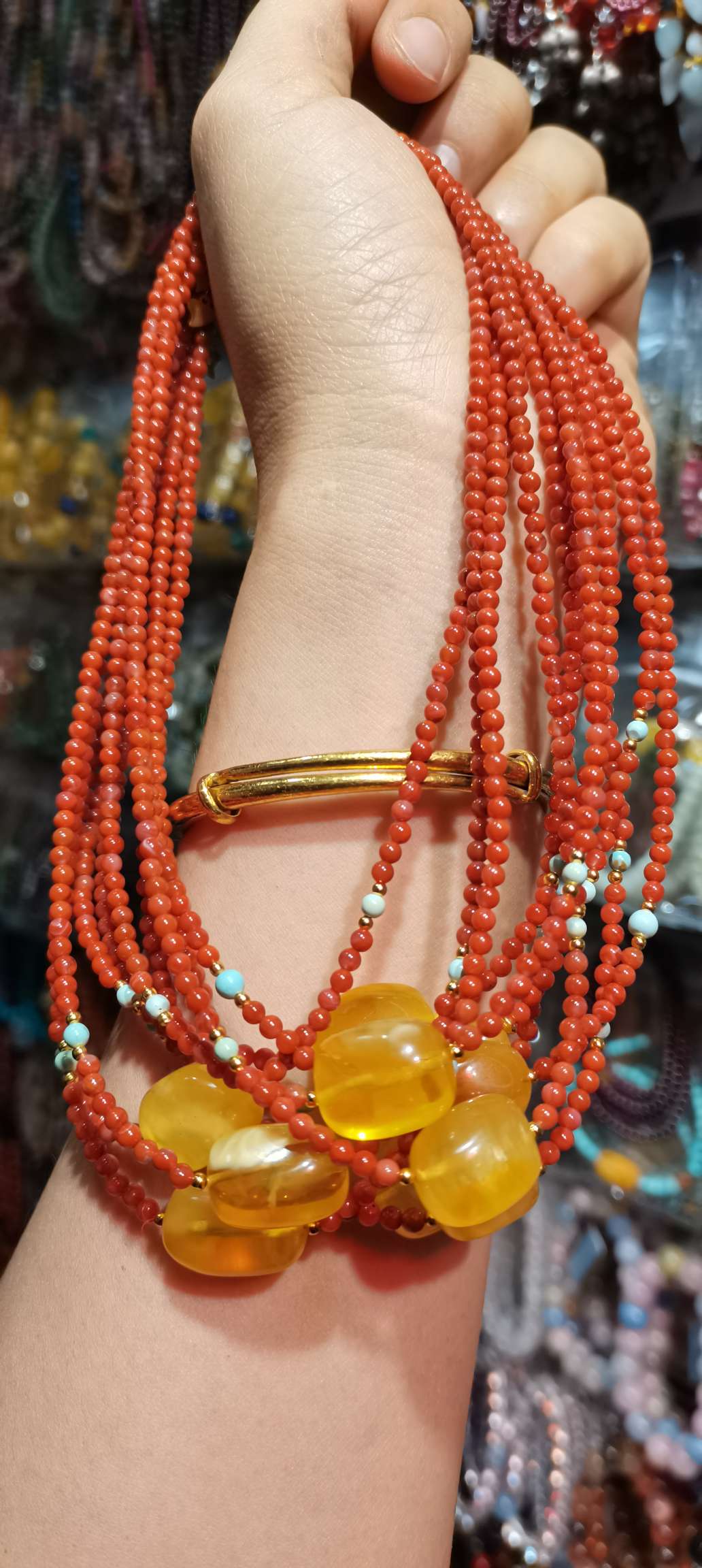 手链/水晶手串/木头十字架手链/饰品/手串产品图